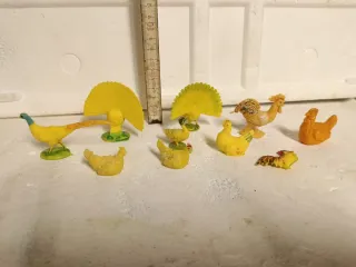 Animali Presepe Plastica Giallo Arancio