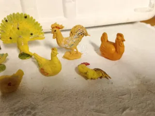 Animali Presepe Plastica Giallo Arancio