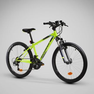 Bicicleta niños mtb 24 pulgadas Rockrider ST 500 amarillo