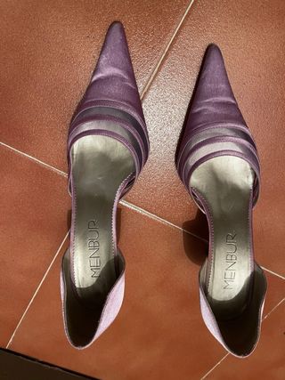 Zapatos de fiesta MENBUR raso lila talla 38