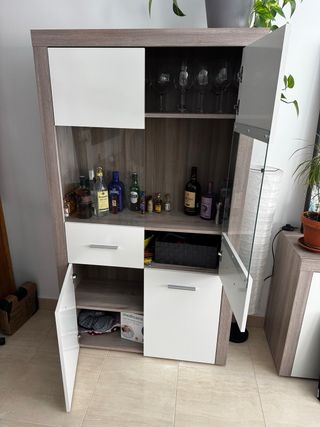 Vitrina Comedor Madera y Cristal
