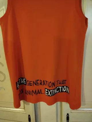 T-shirt smanicata arancione bambino 11 anni