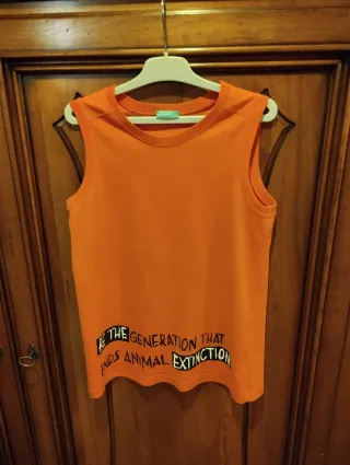 T-shirt smanicata arancione bambino 11 anni