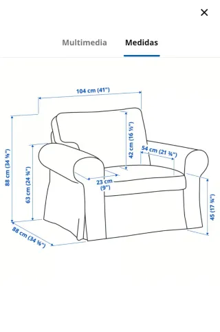 Poltrona beige Ikea Ektrop