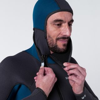 Traje Buceo SCD 500 Hombre Negro Azul Neopreno 5 mm