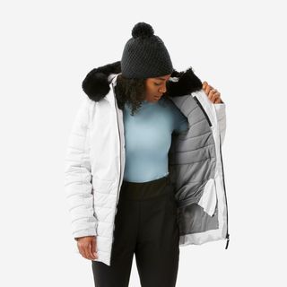 Chaqueta de esquí y nieve impermeable semi-larga Mujer