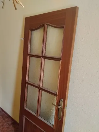 Puertas de madera con cristal