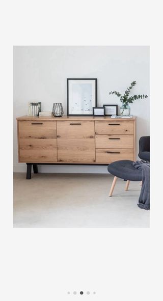 Aparador Roble Natura 2 Puertas + 3 Cajones