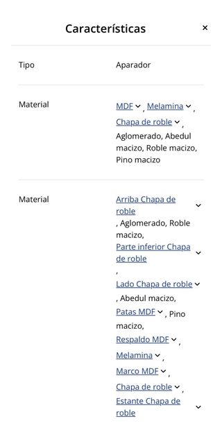 Aparador Roble Natura 2 Puertas + 3 Cajones