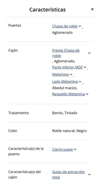 Aparador Roble Natura 2 Puertas + 3 Cajones