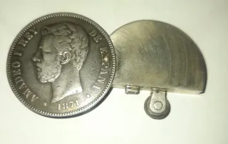 Moneda encendedor Plata Amadeo I Rey 1871*73