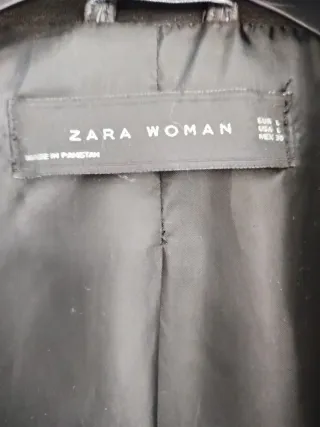 Cazadora Cuero Zara Mujer Talla L