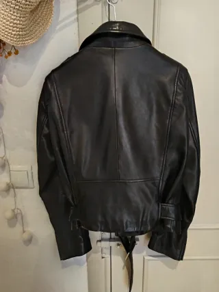 Cazadora Cuero Zara Mujer Talla L