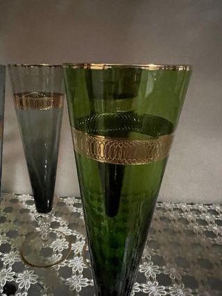 Set 5 Bicchieri Vetro Colorati