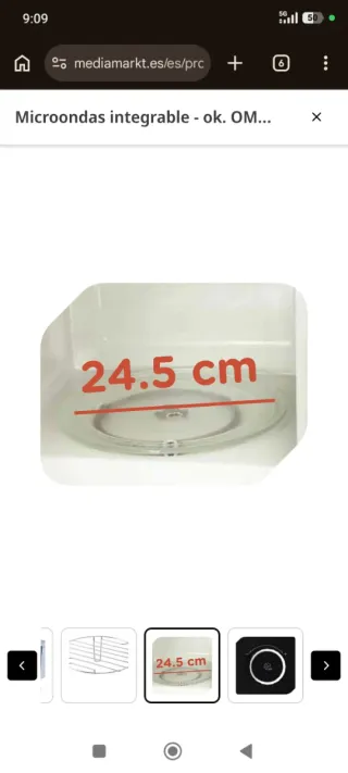 Microondas OK. Einbau-Mikrowellengrill 20L