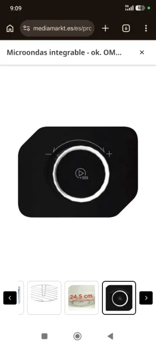 Microondas OK. Einbau-Mikrowellengrill 20L