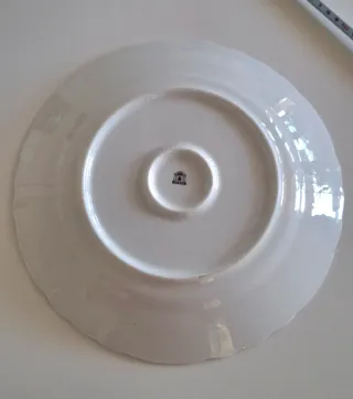 Piatto in porcellana Durken con fiori