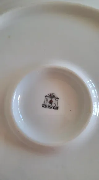 Piatto in porcellana Durken con fiori