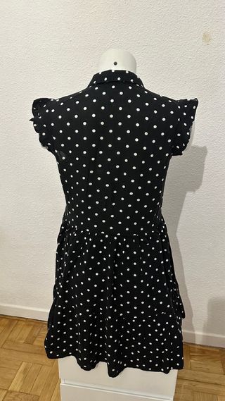 Vestido Negro Lunares Blancos