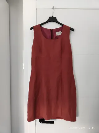 Vestido burdeos/rojo sin mangas