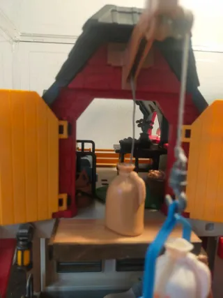 Lote Playmobil Granja + VW T1 con urna