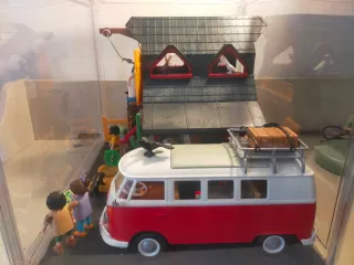 Lote Playmobil Granja + VW T1 con urna