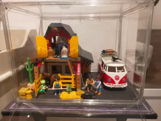 Lote Playmobil Granja + VW T1 con urna