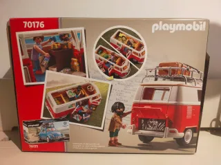 Lote Playmobil Granja + VW T1 con urna
