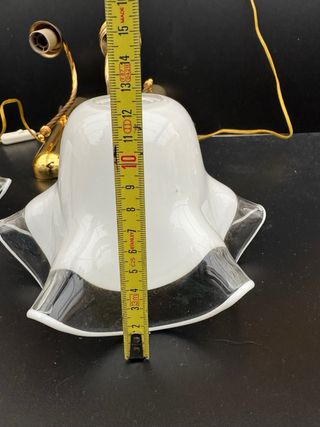 Coppia Applique Eleganti Vetro e Metallo