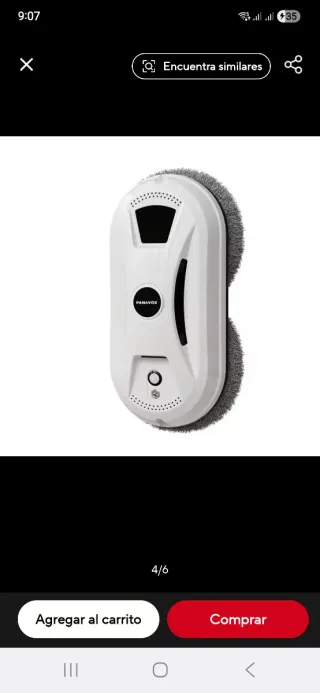 Robot limpiacristales por succión sin estrenar