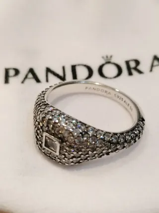 Anillo Pandora Plata Pavé