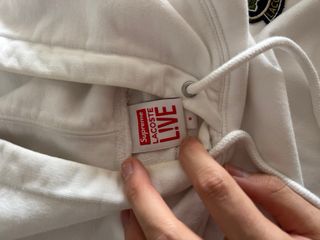 Sudadera Supreme x Lacoste Live Blanca