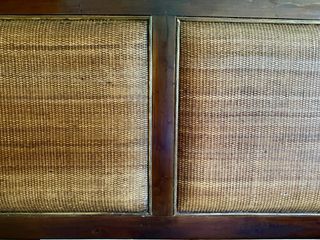 Cabecero de madera y ratán 160cm