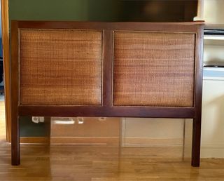Cabecero de madera y ratán 160cm