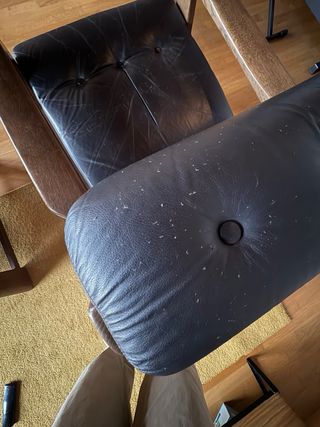 Butacas Mid Century Piel y Madera