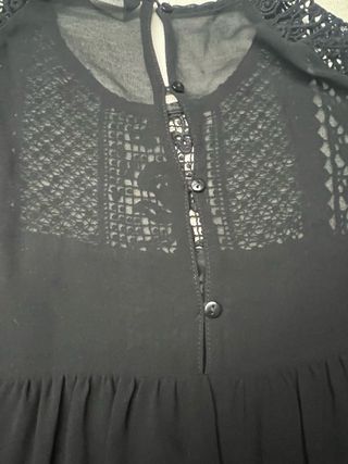 Blusa Zara Encaje Negro