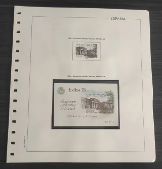 Año 1985 sellos ESPAÑA completo + 5 hojas