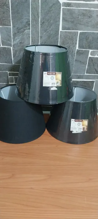 3 Paralumi nuovi neri