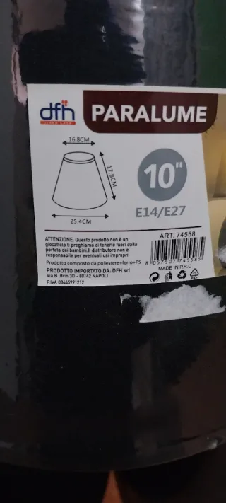 3 Paralumi nuovi neri