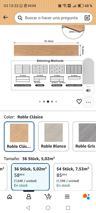 Suelo PVC imitación madera