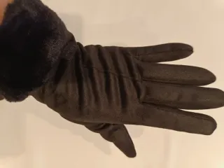 Guantes invierno mujer pelo sintético elegantes