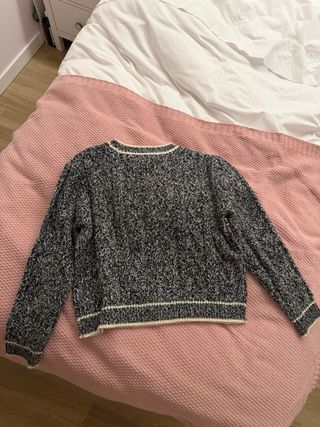 Jersey brownie gris y blanco