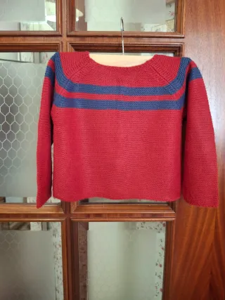 Golfino bimba/o rosso e blu