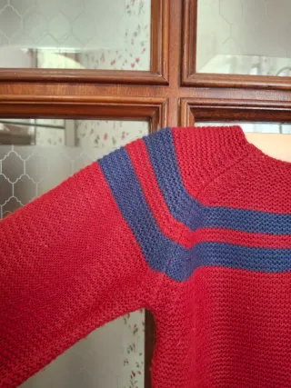 Golfino bimba/o rosso e blu