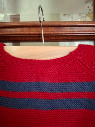 Golfino bimba/o rosso e blu