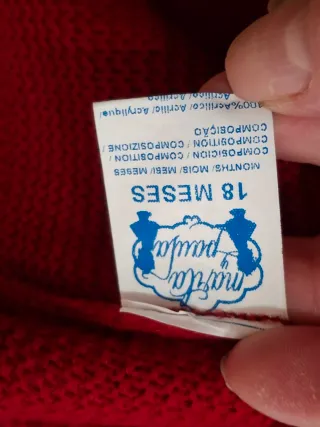 Golfino bimba/o rosso e blu