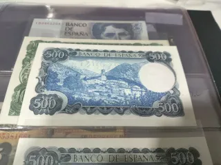 2 Billetes 500 Pesetas 1971 SC Correlativos