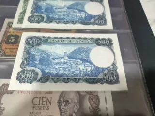 2 Billetes 500 Pesetas 1971 SC Correlativos