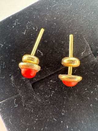 Pendientes Oro y Coral