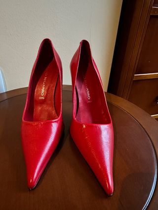 Tacones PACO NAVARRO Piel Rojos Talla 37